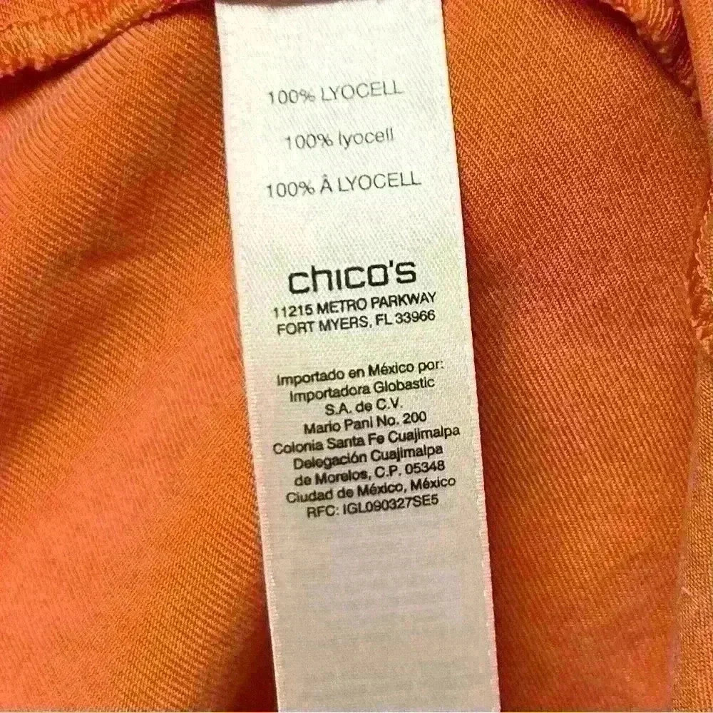 Chico's Ochre Ruffle Women’s Jacket Size 1 with inside pockets - Picture 14 of 15